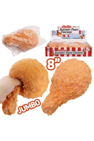 JUMBO 8 Inch Fried Chicken Soft Slime Filled TPR Squishy Toy