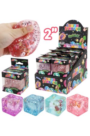 Seashell Glitter Ocean Cube Maltose Putty Filled Squishy