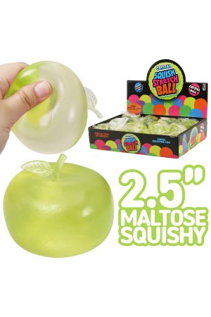Green Apple Solid Clear Maltose Putty Filled Squishy Toy