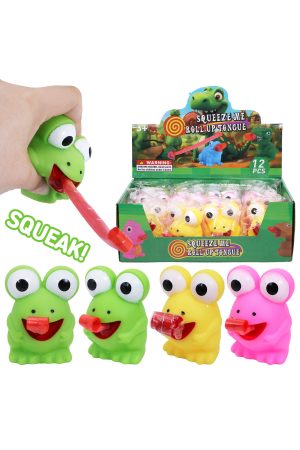 Tongue-out Cute Frog Squeaky Gag Toy