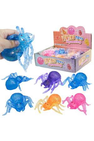 Spider Glitter Maltose Putty Slime Filled Squishy Toy