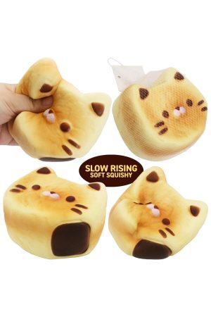 BIG 4 Inch Kitty Cat Choco Bread Slow Rising PU Foam Squishy