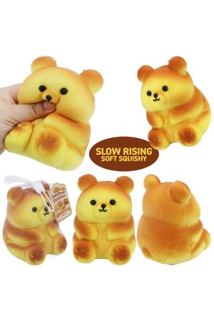4 Inch Golden Bear Bread Slow Rising PU Foam Squishy