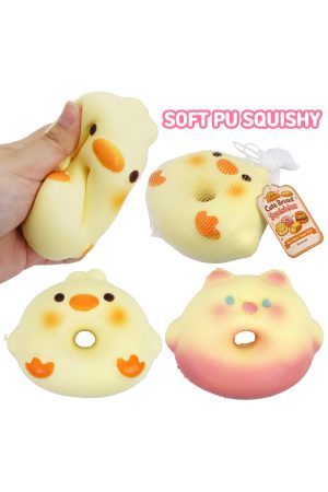 Cute Animal Donut Pastry Soft Slow Rising PU Foam Squishy