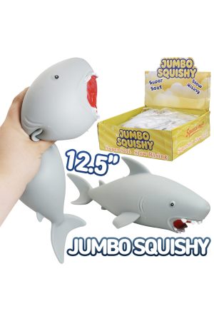 JUMBO 12.5 Inch Shark Fluffy Slime Filled TPR Squishy Toy