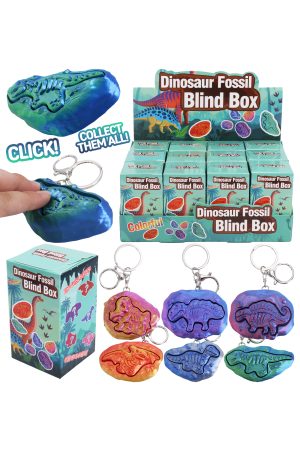 Dinosaur Fossil 3D Print Ombre Clicky Fidget Blind Box