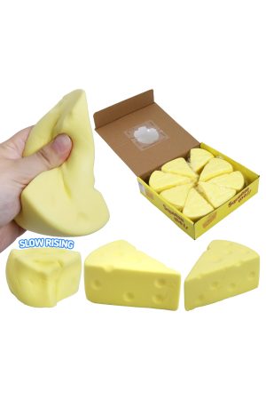4 Inch Yellow Cheese Soft Slow Rising PU Foam Squishy