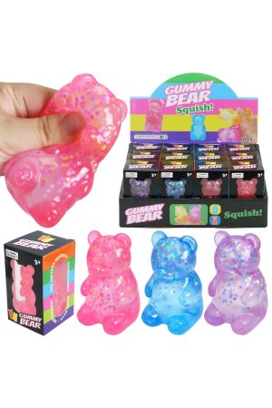 Star Confetti Teddy Bear Thick Maltose Putty Filled Squishy