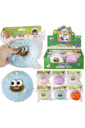 Sprinkled Goofy Smile Bun Fluffy Slime Squishy Bag - 4 Inch