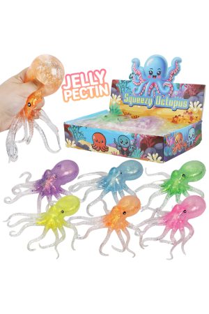 Octopus Glitter Jiggly Jelly Pectin Slime Filled Squishy Toy
