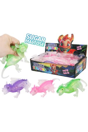 Dragon Glittery Maltose Putty Slime Filled TPR Squishy Toy