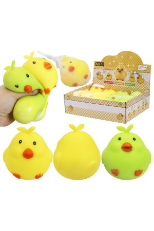 Cute Parrot Pear Fluffy Slime Filled TPR Squishy