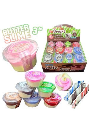 Colorful Two-Tone Butter Matte Slime Mini Cup - 36 Count