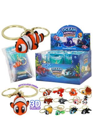 Ocean Animals 3D Printed Mini Figurines Key Chain