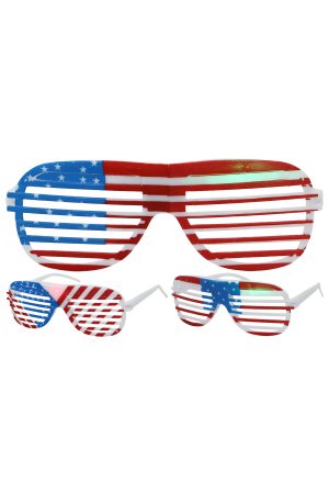 USA Patriotic Light-Up LED Novelty Party Glasses