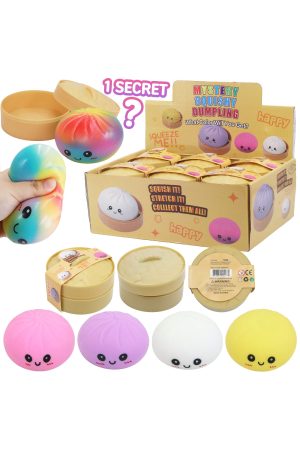 Dumpling Fluffy Slime Squishy Bao Bun Blind Box - 12 Pcs