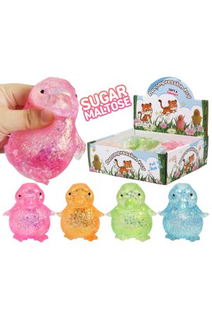 Penguin Glittery Maltose Putty Filled TPR Squishy Toy