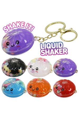 Cute Bao Bun Dumpling Liquid Shaker Charm Key Chain