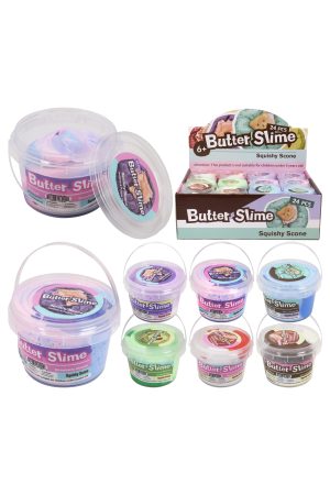 Scone Dessert Theme Multi-Tone Colorful Butter Slime Jar