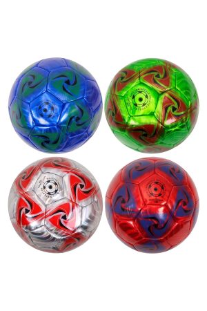 Colorful Holographic Metallic Deflated Soccer Ball - 4 Pcs