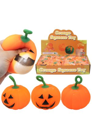 Halloween Jack-o-Lantern Fluffy Slime Filled Squishy Toy