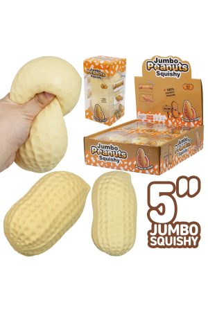 JUMBO 5 Inch Peanut Soft Fluffy Slime Filled TPR Squishy