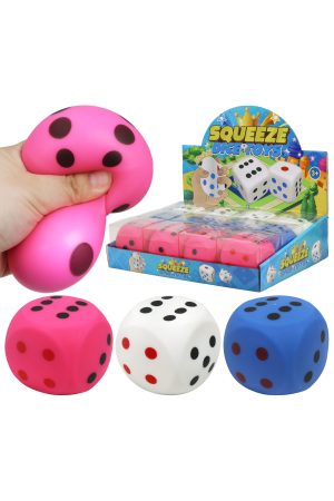 Colorful Dice Soft Fluffy Slime Filled TPR Squishy