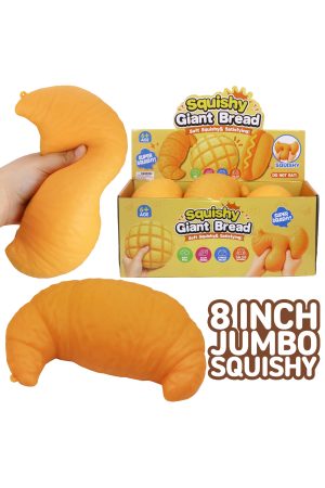 JUMBO 8 Inch Croissant Soft Slime Filled TPR Squishy