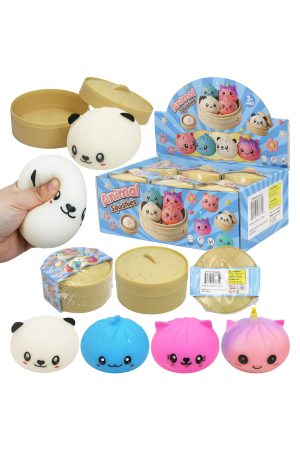 Cute Animal Variety Fluffy Slime Filled Dumpling TPR Squishy