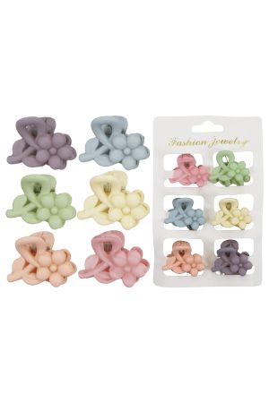 6-Count Pastel Matte Daisy Flower Mini Hair Clips