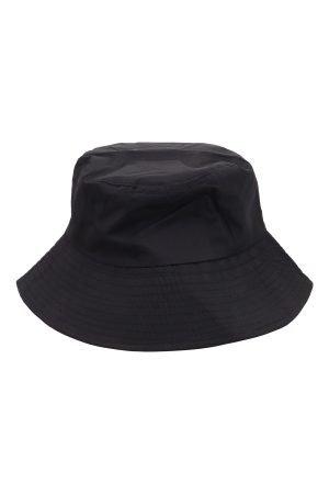 Classic Solid Color Black Polyester Bucket Hat