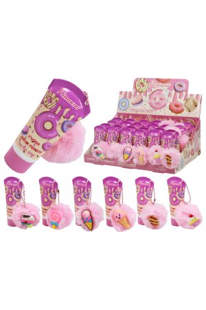 Dessert Pom Pom Key Chain Scented Squeeze-out Hand Cream