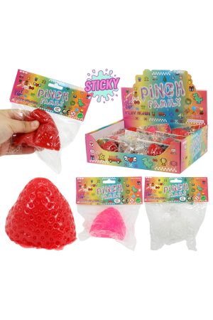 3D Strawberry Jiggly Sticky Mochi Squishy Bag