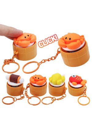 Seafood Steamer Soft Clicky Keycap Fidget Keychain
