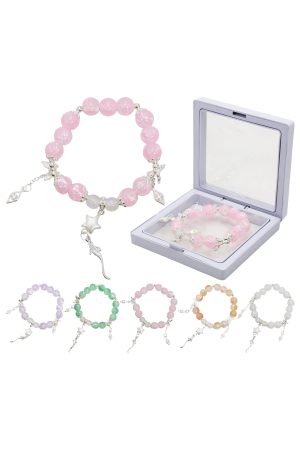 Coastal Charms Crystal Beaded Stretch Bracelet w/ Case