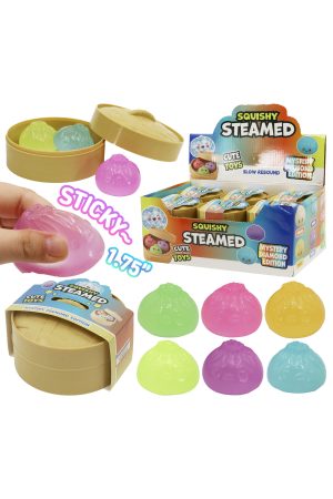3-Count Colorful Clear Sticky Jiggly Mochi Dumpling Squishy