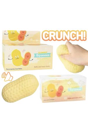 Peanut Zero Rebound TPR Crunchy Bead Slime Filled Squishy