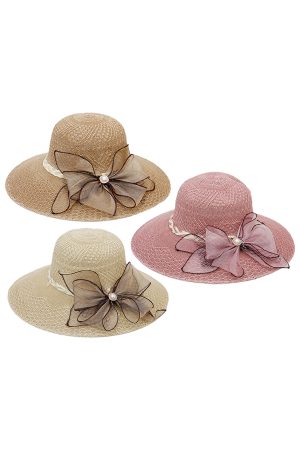 Fascinator Chiffon Ribbon Crochet Derby Sun Hat