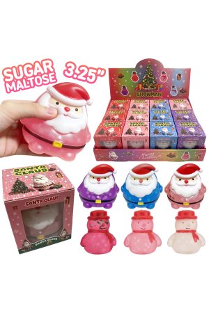 Santa and Snowman Sugar Maltose Putty Filled TPR Squishy