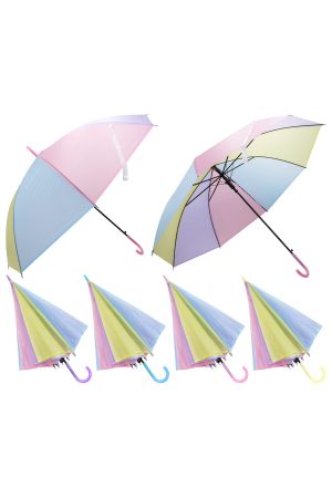 Frosted Pastel Multicolor Auto-Open 2-Fold Umbrella