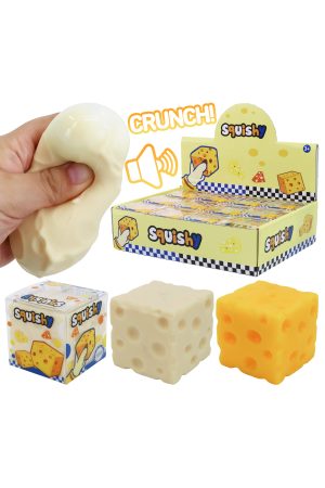 Mini Cheese Zero Rebound Crunchy Bead Slime Filled Squishy