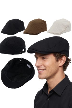 Classic Solid Color Cotton Flat Ivy Cap