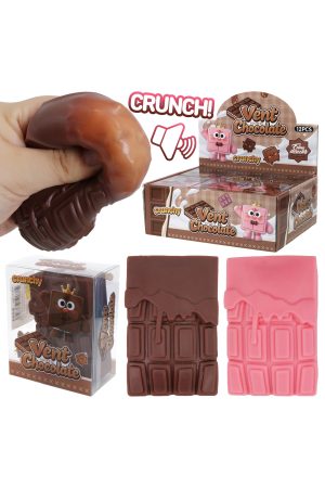 Chocolate Bar Zero Rebound Crunchy Bead Slime Filled Squishy