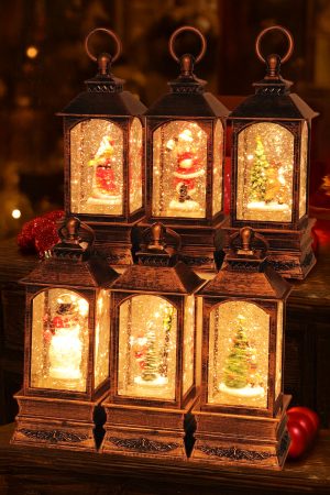 Vintage Christmas Glittering Music LED Lantern