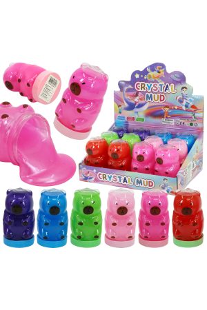 Cute Mini Colorful Capybara Shimmery Gel Slime Jar