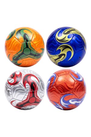Colorful Holographic Deflated Soccer Ball - 4 Pcs