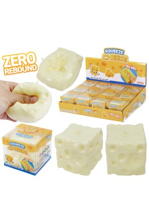 Cheese Cube Coconut Oil Jelly Zero Rebound Squishy - 2 Inch