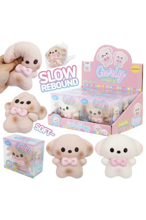 Poodle Curly Dog Super Soft Slow Rising PU Foam Squishy