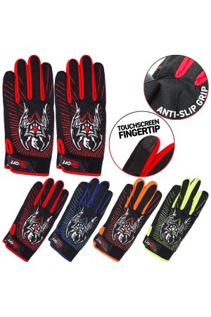 Eagle Print Anti-Slip Bead Screen Compatible Ski Gloves