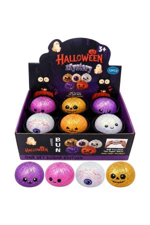 Cute Halloween Bao Bun Dumpling Slime Filled TPR Squishy